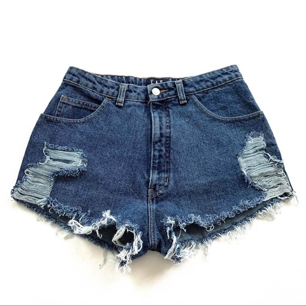 GAP Waist 30-31 Cutoffs/ VTG/Hand-Distressed/ 10RE